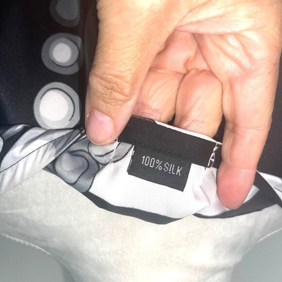 California Caftans Womens Tunic Black One Size Pure Silk Alexander McQueen USA - Picture 11 of 13